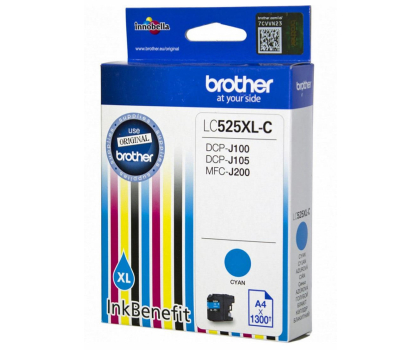 Tusz Brother LC525XLC Cyan 1300str. do DCPJ100 DCPJ105 MFCJ200